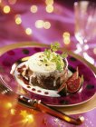 Tournedos rossini with cheese — Stock Photo