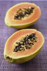 Fresh halved Papaya — Stock Photo
