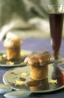 Stuffed mushroom on platter — Stock Photo