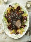Roast duck with beetroot — Stock Photo