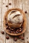 Loaf of bread from chestnut flour — Stock Photo