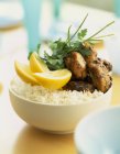 Chicken Tikka with Basmati rice — Stock Photo