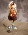 Chocolate and almond ice cream — Stock Photo