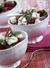 Feta and beetroot salad with mint — Stock Photo