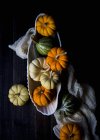 Collezione di zucche multicolori — Foto stock