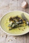 Fetta di tortilla agli spinaci — Foto stock