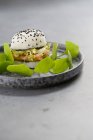 Sushi-Burger mit Lachs — Stockfoto
