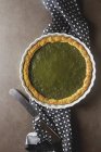 Зелений чай вегетаріанський пиріг — стокове фото