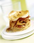 Chanterelle puff pastry layer — Stock Photo