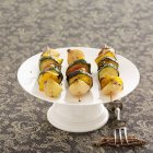 Summer vegetable and skewers — Stock Photo