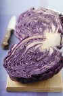 Fresh halved Red cabbage — Stock Photo