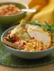 Exotic risotto with chicken — Stock Photo
