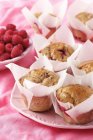 Muffins de framboesa cranachan — Fotografia de Stock