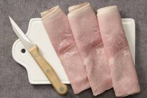 Slices of boiled ham — Stock Photo
