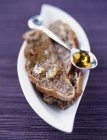 Sliced walnut bread — Stock Photo