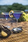 Citrus blue cocktail — Stock Photo