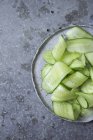Shaved cucumber strips — Stock Photo