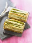 Asparagus and Pecorino cheesecake — Stock Photo