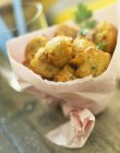Fried Cod fritters — Stock Photo