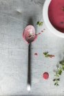 Cabbage and raspberry shake — Stock Photo