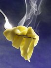 Dampfend gekochte Tagliatelle-Pasta — Stockfoto