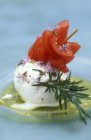 Brochette tomate et mozzarella — Photo de stock