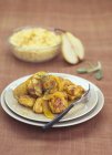 Roasted Chicken and pear curry — Stock Photo