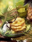 Жареный ананас с ванилой — стоковое фото