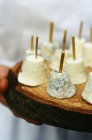 Small goat's cheeses — Stock Photo