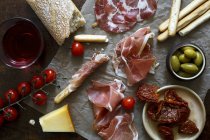 Italian antepasto spread — Stock Photo