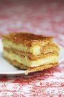 Piece of Mille-feuille cake — Stock Photo