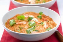 Shrimp Chorba soup with noodles — Stock Photo
