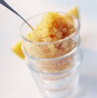 Closeup view of Granita with melon and wine in glasses — Stock Photo