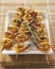 Shrimp curried brochettes — Stock Photo
