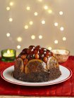 Pudding de Noël aux fruits confits — Photo de stock