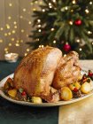Christmas turkey for christmas dinner — Stock Photo