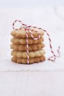 Pastry biscuits stacked — Stock Photo