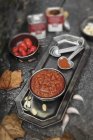 Almond romesco with chili — Stock Photo