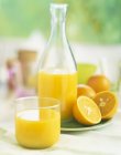Orange juice in bottle — Stock Photo