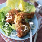 Roasted chicken legs — Stock Photo