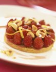 Strawberry with hazelnut and orange tart — Stock Photo