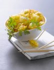 Deep-fried raviolis in bowl — Stock Photo
