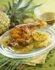 Caramelized chicken with pineapple — Stock Photo