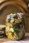 Veal stew in jar — Stock Photo