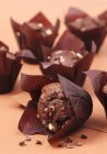 Muffins de chocolate duplo — Fotografia de Stock
