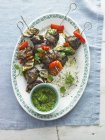 Grilled Lamb Skewers — Stock Photo