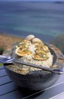 Печеные моллюски — стоковое фото