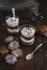 Vegan chocolate and coconut mousse — Stock Photo