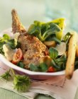 Salada de coelho caesar — Fotografia de Stock