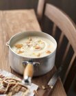 Cream of jerusalem artichoke soup — Stock Photo